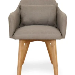 Fauteuil Scandinave Tissu taupe SENDAT