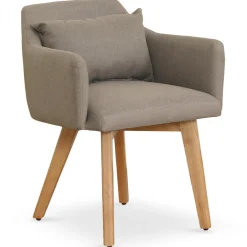 Fauteuil Scandinave Tissu taupe SENDAT