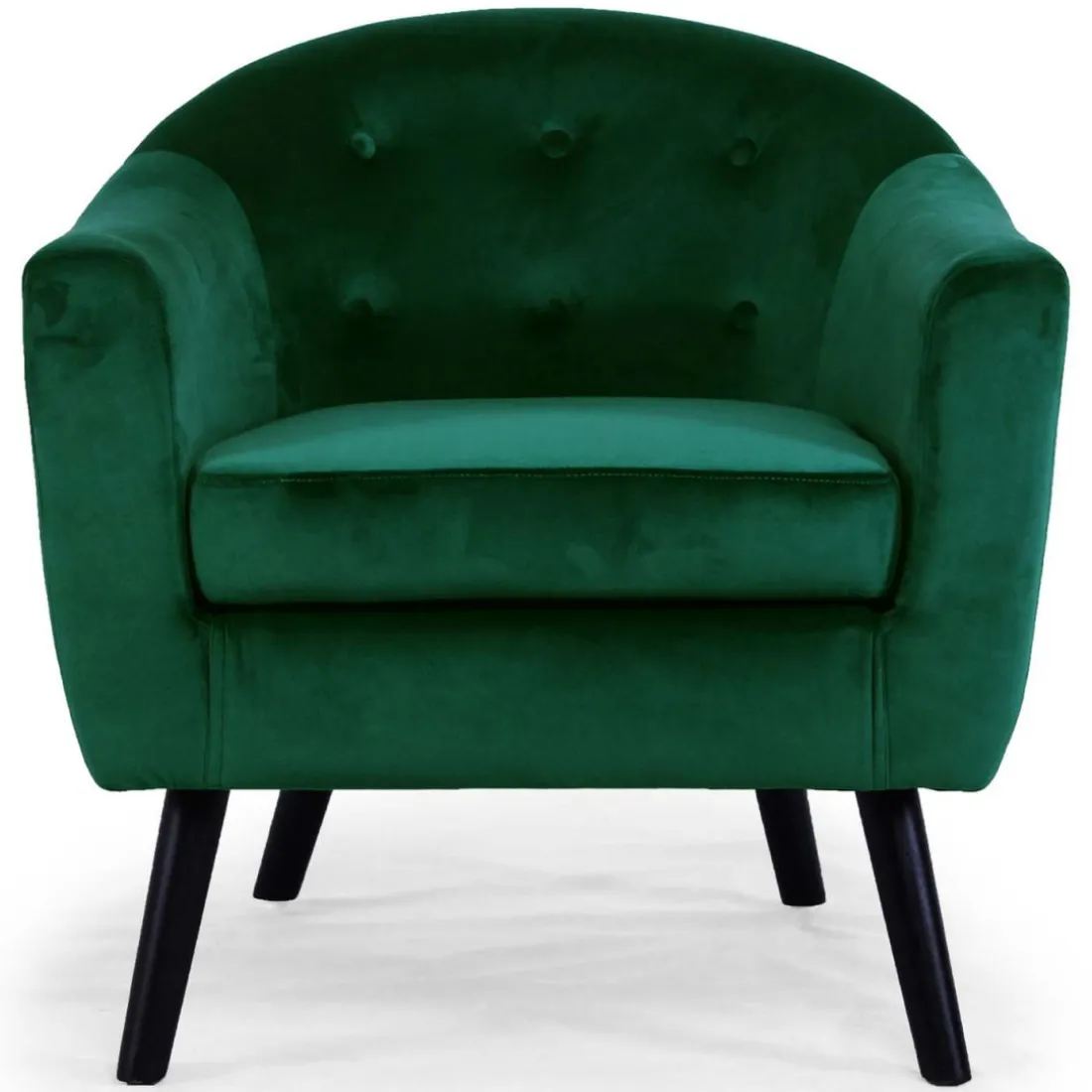 Fauteuil Scandinave Velours Vert OLAF