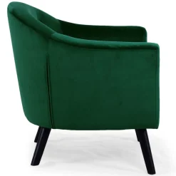 Fauteuil Scandinave Velours Vert OLAF