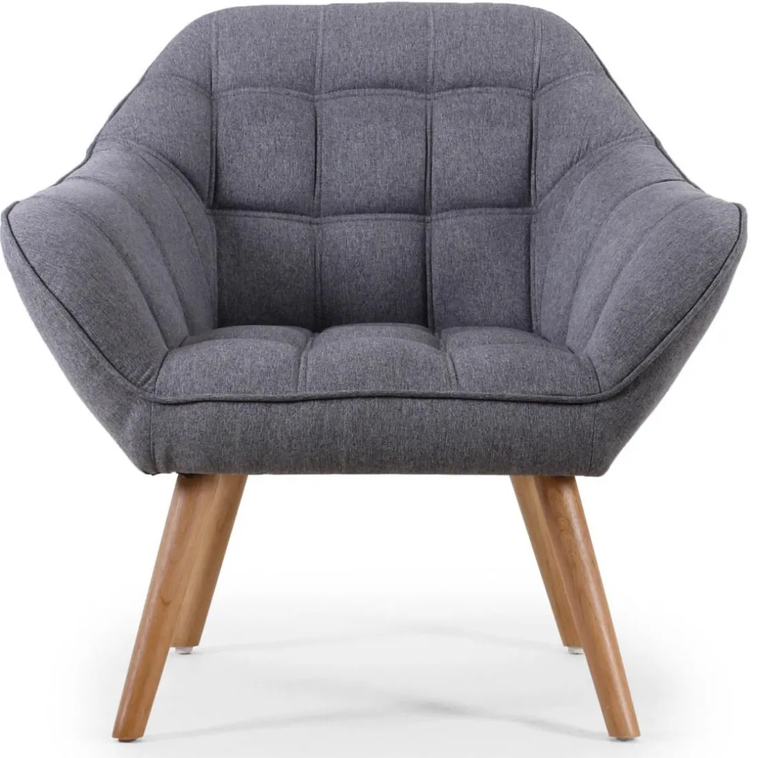 Fauteuil Scandinave ZENTAO Tissu Gris Clair