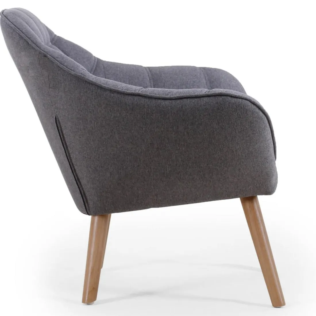 Fauteuil Scandinave ZENTAO Tissu Gris Clair