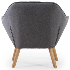Fauteuil Scandinave ZENTAO Tissu Gris Clair