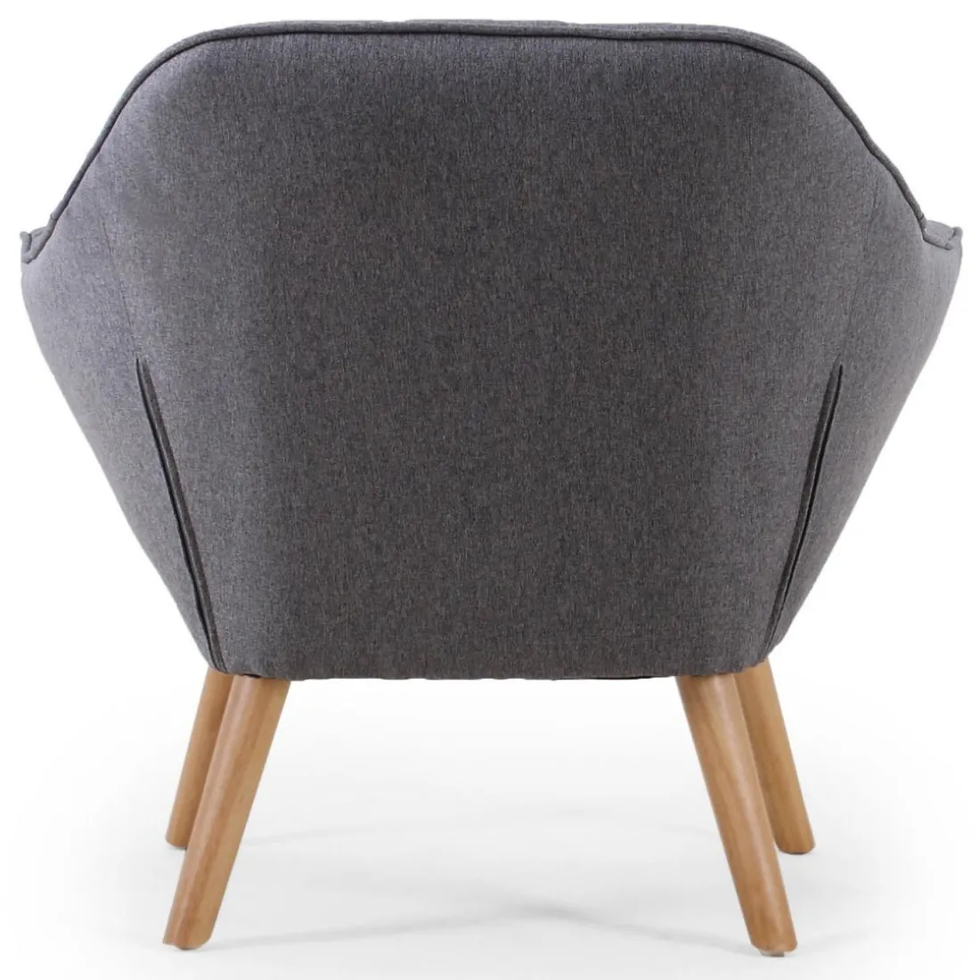 Fauteuil Scandinave ZENTAO Tissu Gris Clair