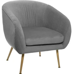 Fauteuil “Solaro” en velours gris