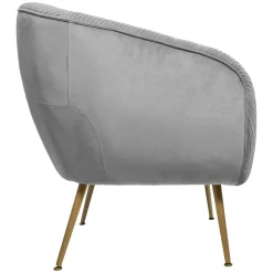 Fauteuil “Solaro” en velours gris