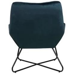 Fauteuil velours gris bleu