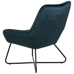 Fauteuil velours gris bleu