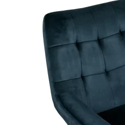 Fauteuil velours gris bleu