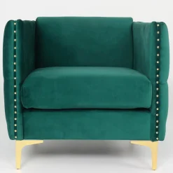 Fauteuil Velours Vert MURRAY