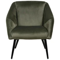 Fauteuil vert foncé velours