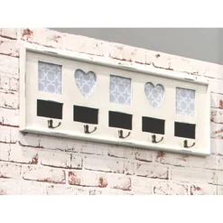 garderobe murale 5 crochets et cadres integrés