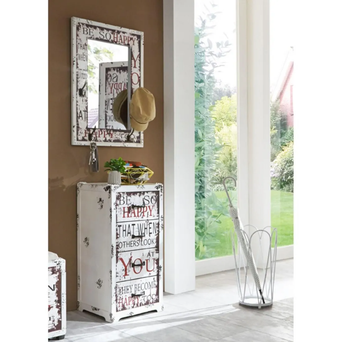 garderobe murale avec miroir HAPPY