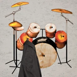 Garderobe murale Batterie marron 5 crochets