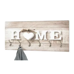 Garderobe murale en MDF avec impression par Ultra Violet Home avec 6 crochets en optique inox