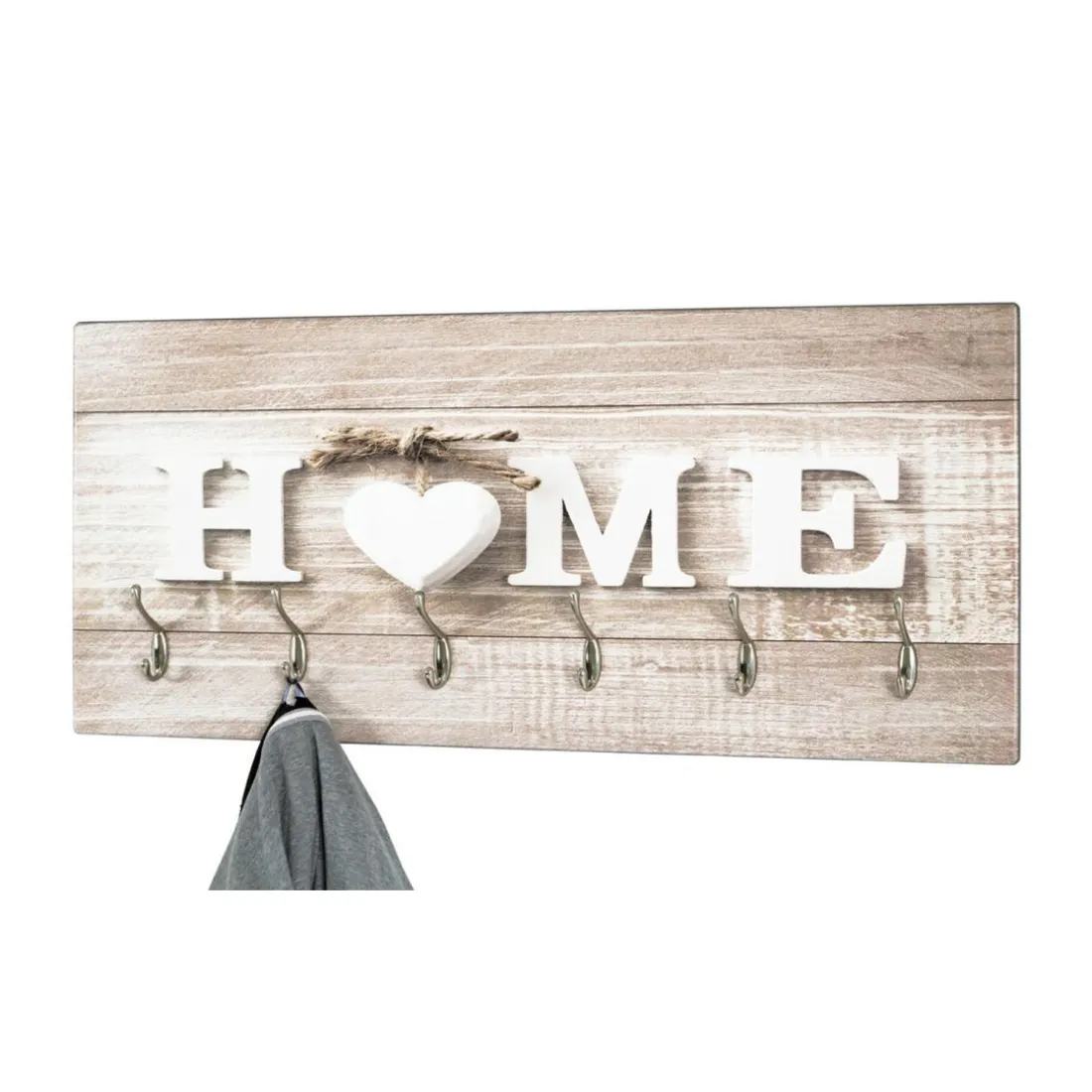 Garderobe murale en MDF avec impression par Ultra Violet Home avec 6 crochets en optique inox