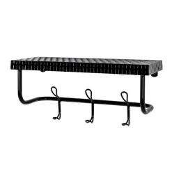 garderobe murale en tube d'acier époxy noir mat