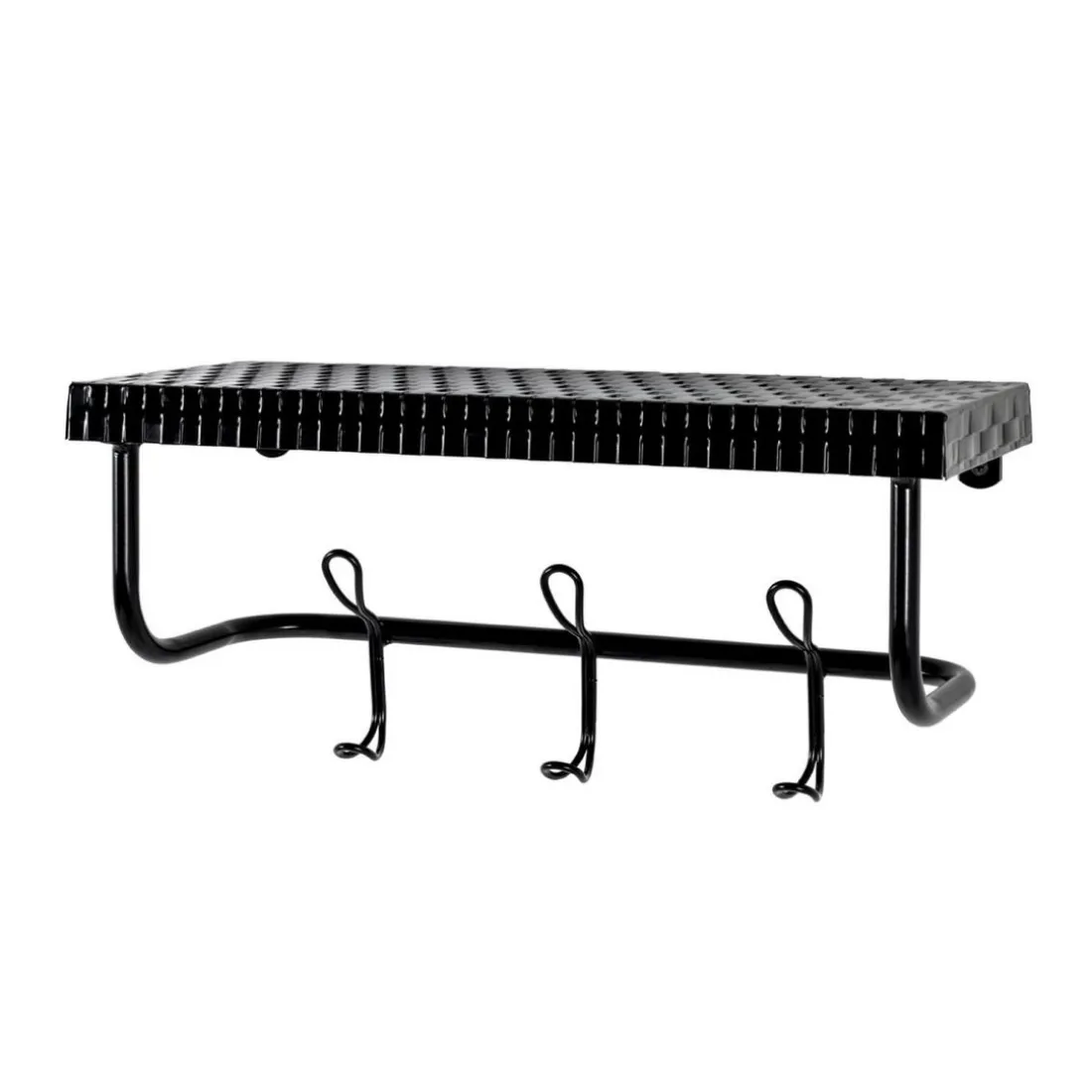 garderobe murale en tube d'acier époxy noir mat