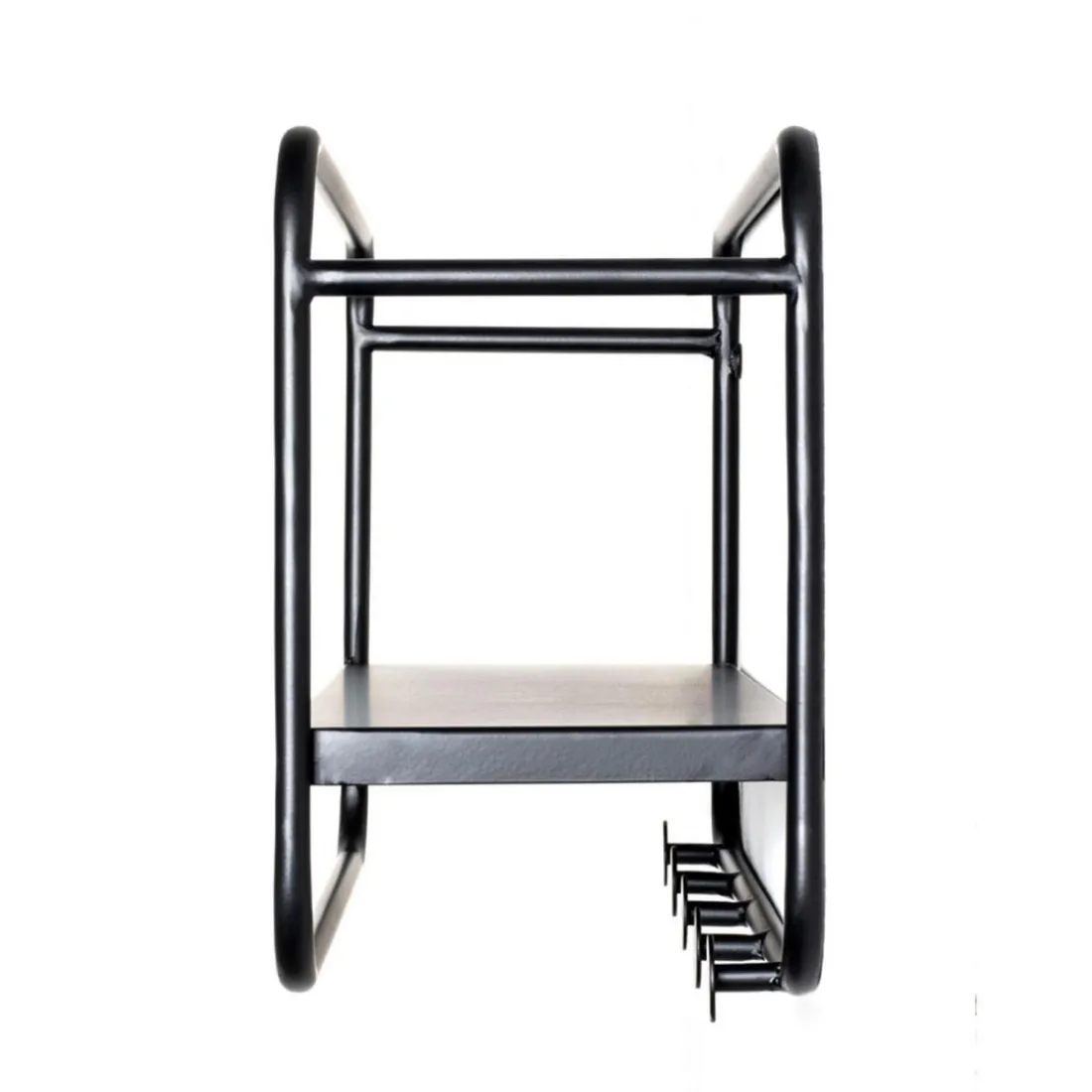 garderobe murale en tube d'acier laqué noir,