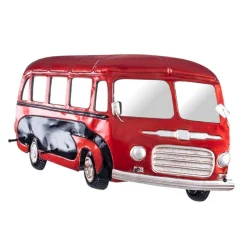 Garderobe murale et miroir Classic Bus rouge 5 crochets