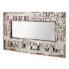 Garderobe murale et miroir 4 crochets Love