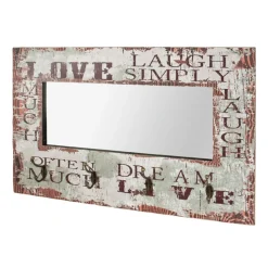 Garderobe murale et miroir 4 crochets Love