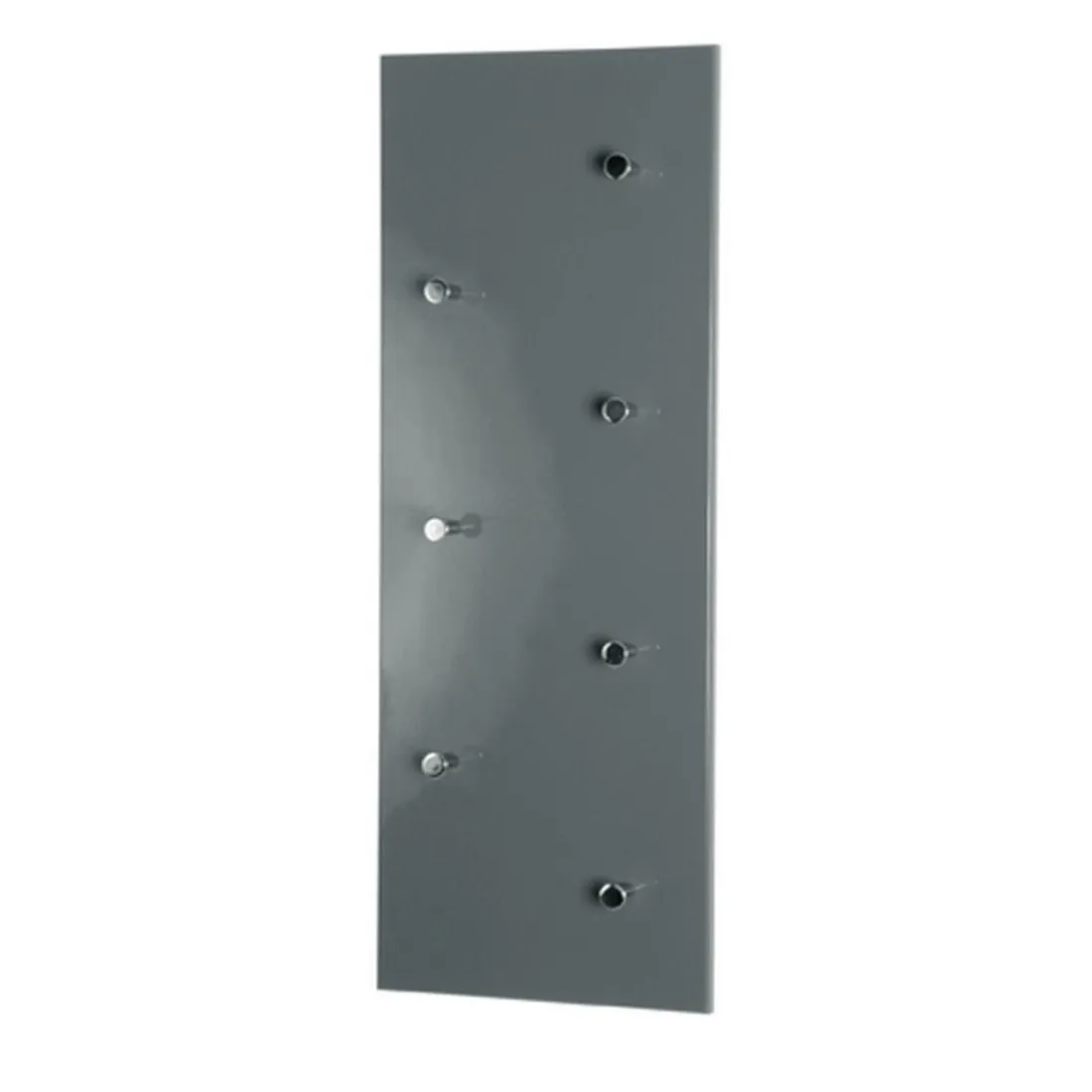 Garderobe murale grise 7 crochets métal