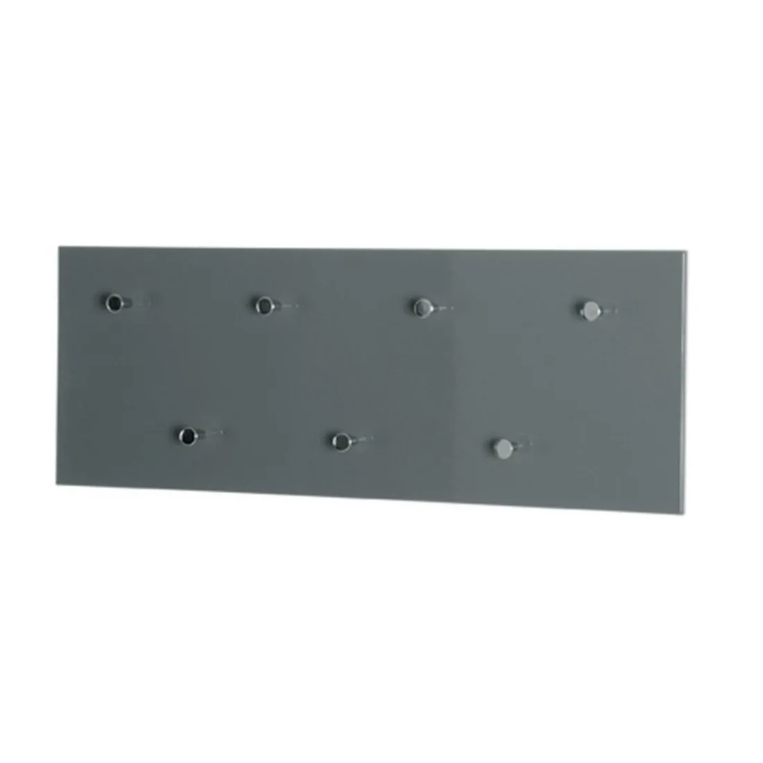 Garderobe murale grise 7 crochets métal