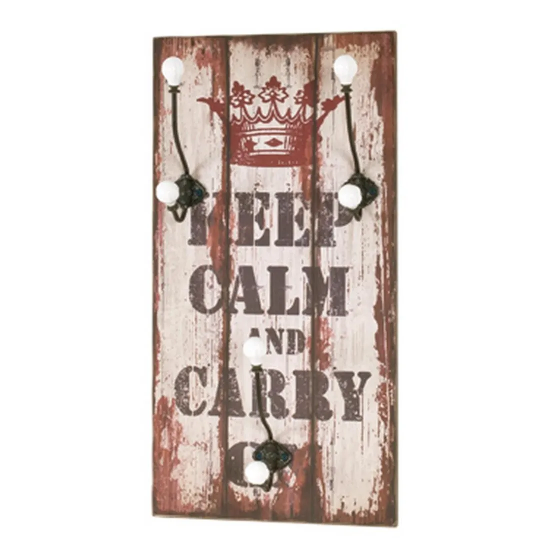 Garderobe murale Keep Cool marron 4 crochets