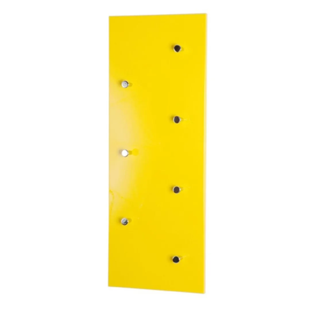Garderobe murale modulable jaune 7 crochets acier chromé