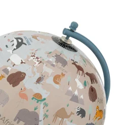 Globe Bleu en métal