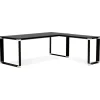 Grand bureau de direction en angle 'XLINE' en bois noir