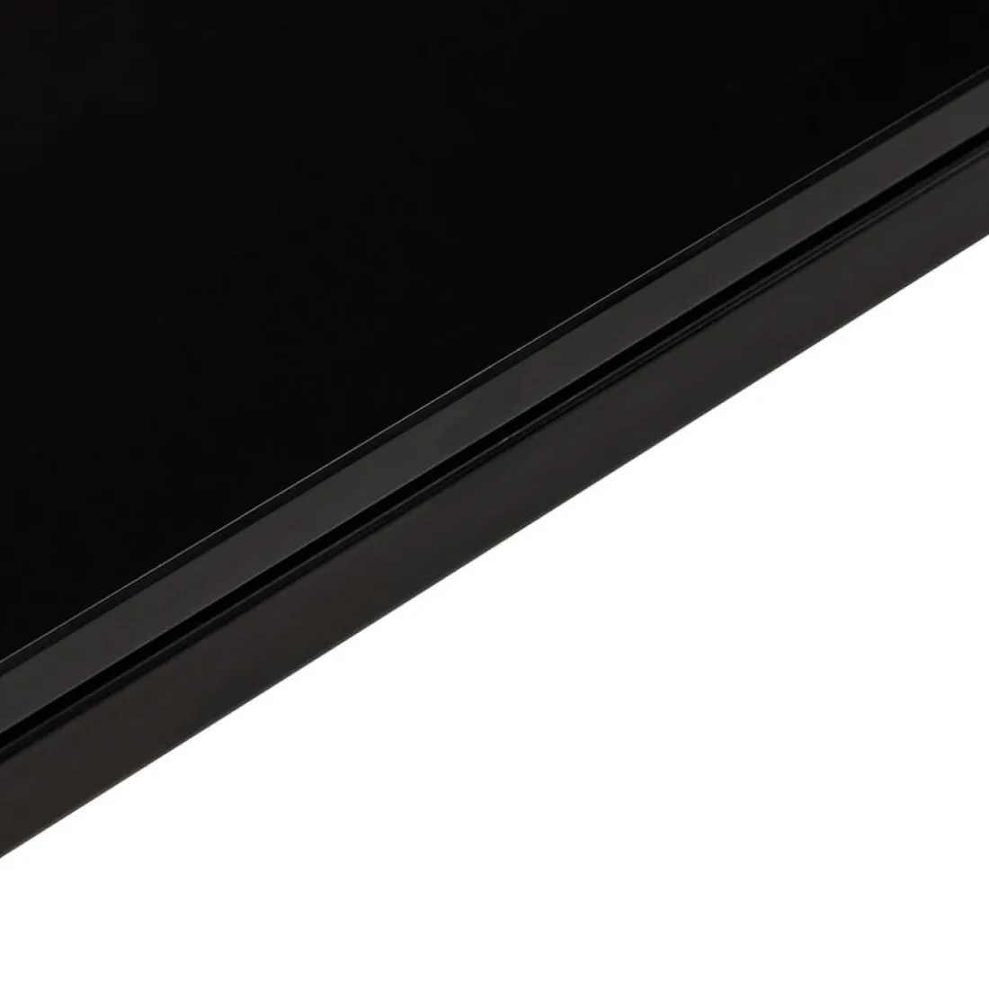 Grand bureau de direction en angle 'XLINE' en verre noir