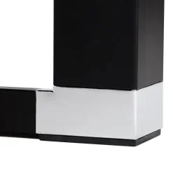 Grand bureau de direction en angle 'XLINE' en verre noir