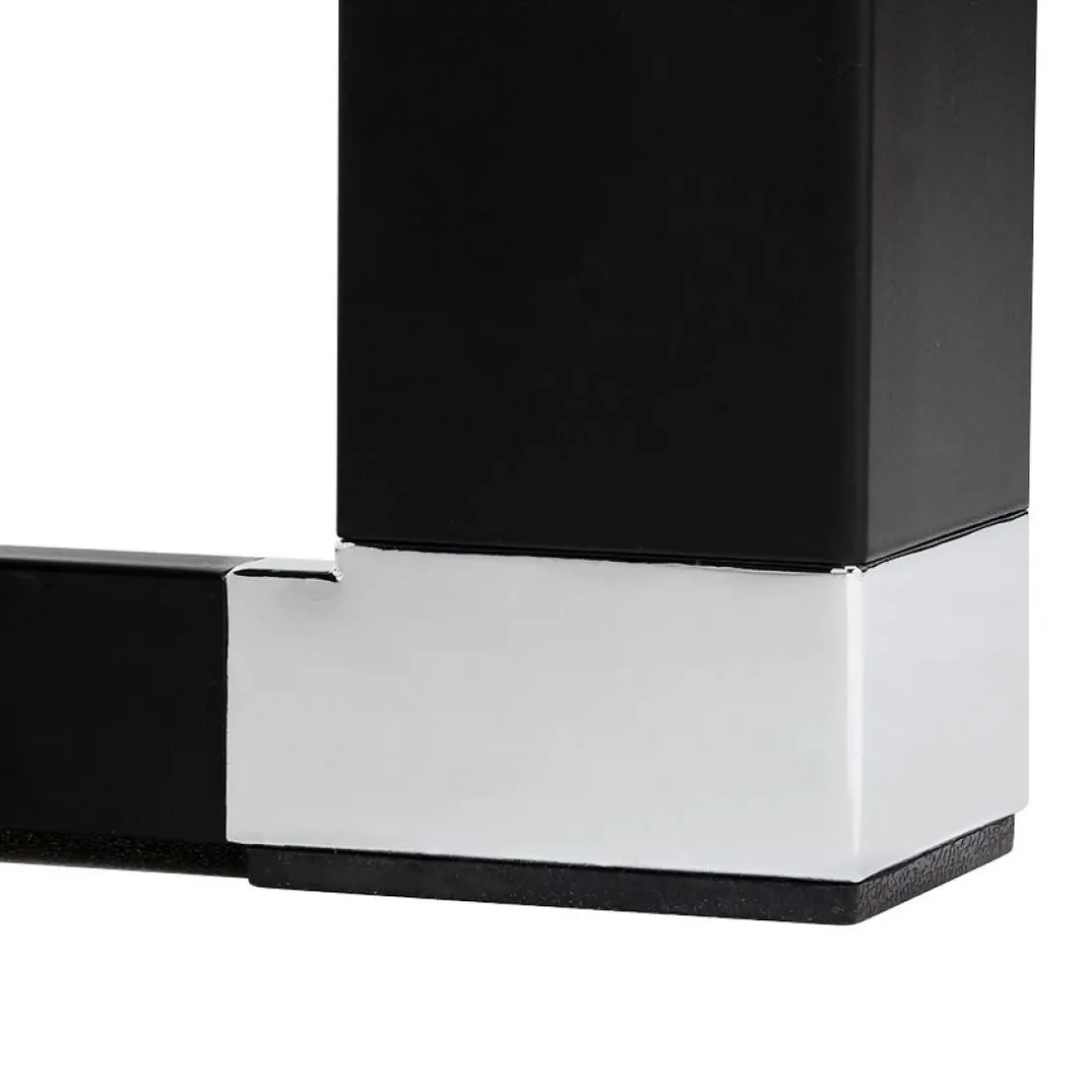 Grand bureau de direction en angle 'XLINE' en verre noir