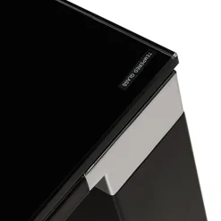 Grand bureau de direction en angle 'XLINE' en verre noir