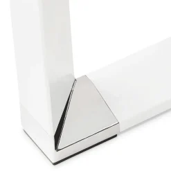 Grand bureau de direction droit 'XLINE' 200 en bois finition naturelle et structure blanche