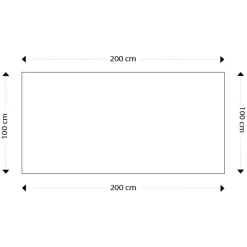 Grand bureau de direction droit 'XLINE' 200 en bois finition naturelle et structure blanche