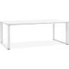 Grand bureau de direction droit 'XLINE' en bois blanc