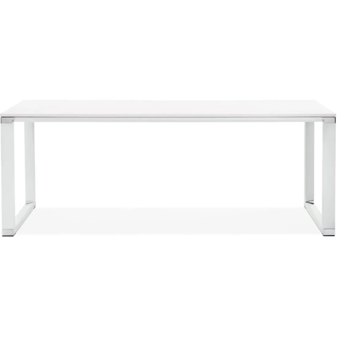 Grand bureau de direction droit 'XLINE' en bois blanc