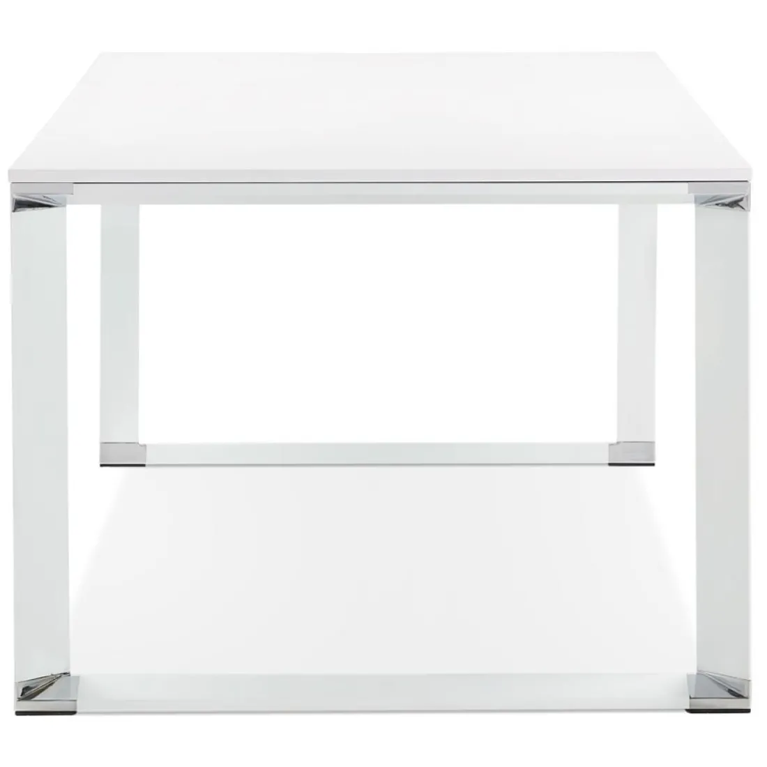 Grand bureau de direction droit 'XLINE' en bois blanc