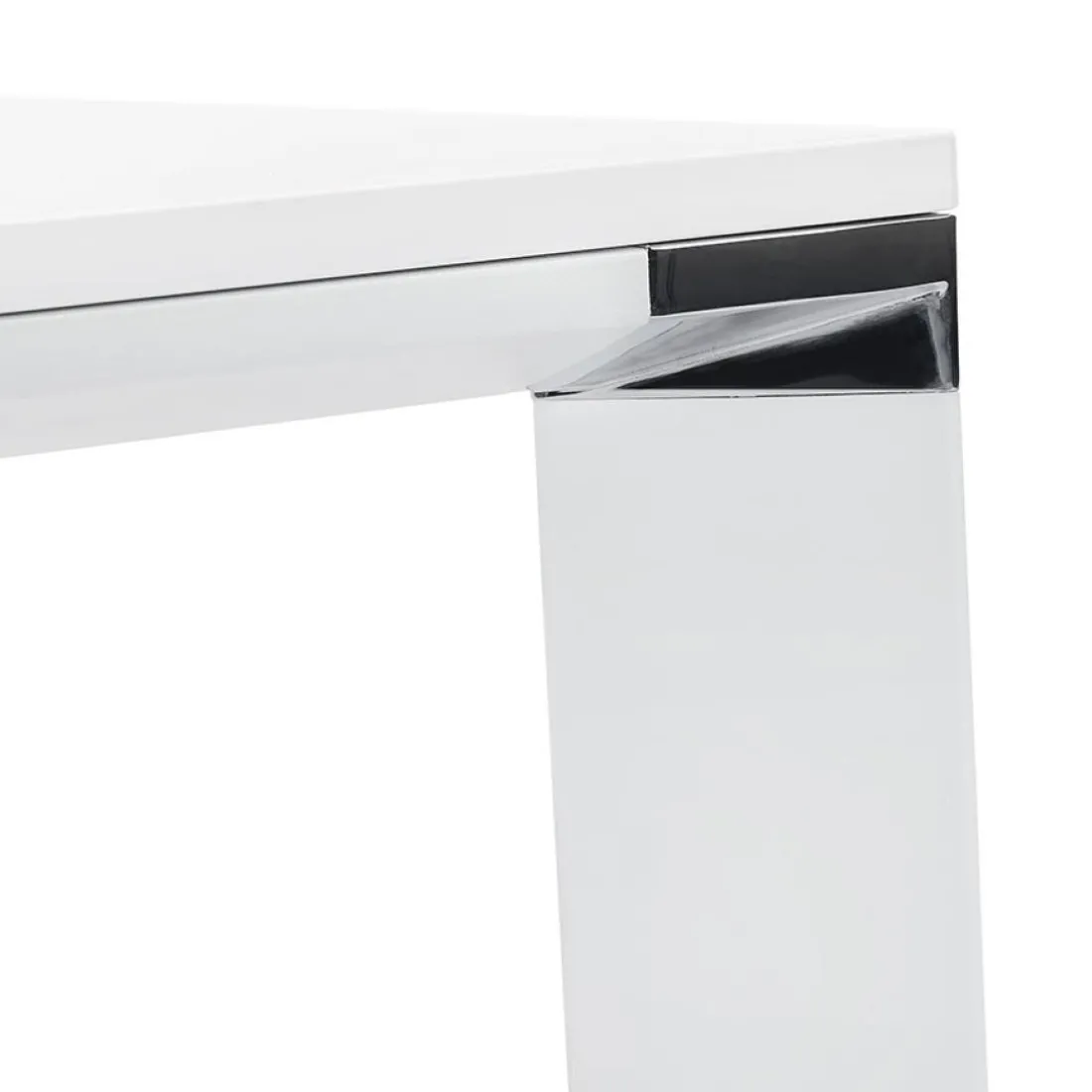 Grand bureau de direction droit 'XLINE' en bois blanc