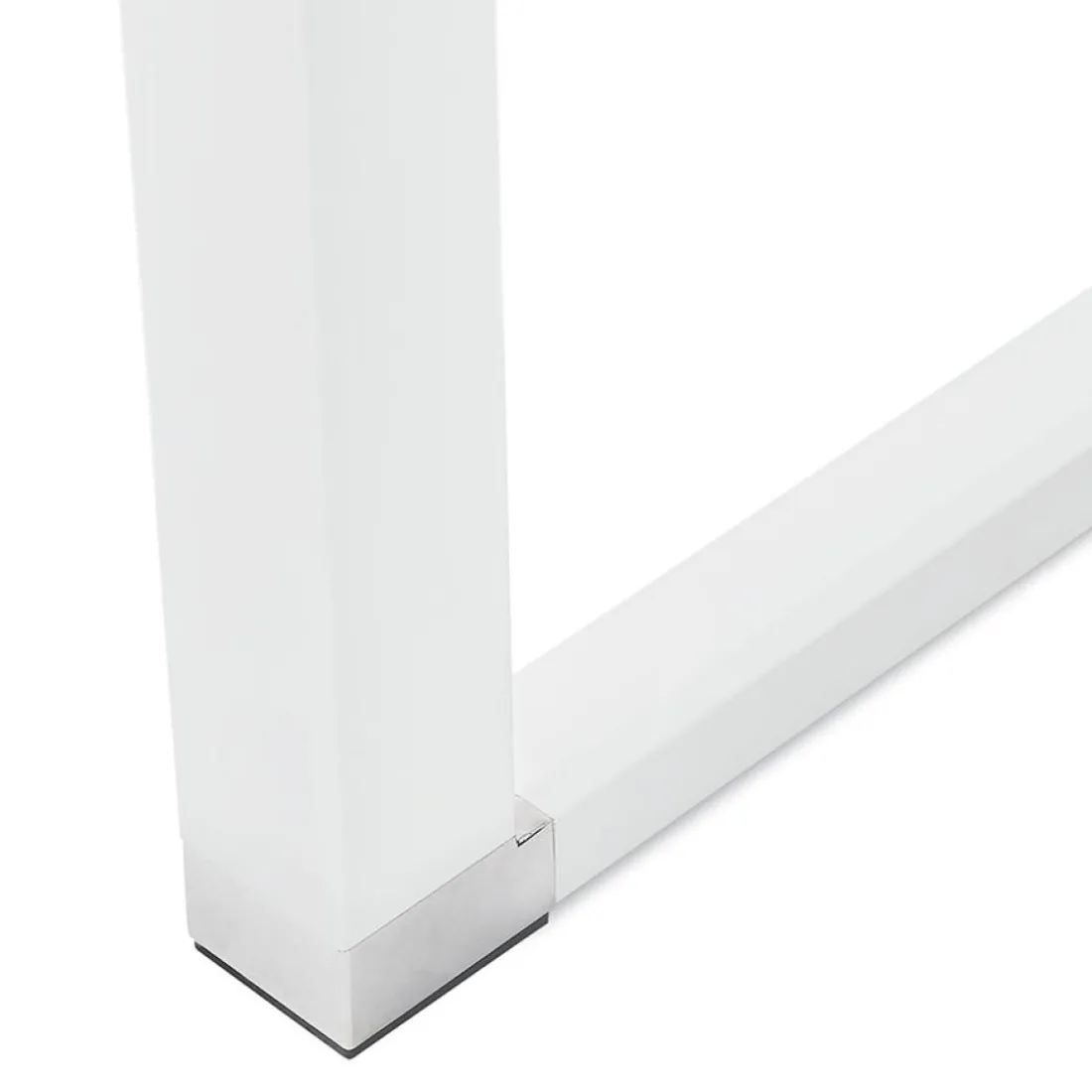 Grand bureau de direction droit 'XLINE' en bois blanc