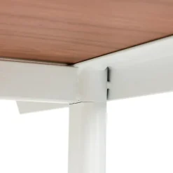 Grand bureau droit 'CRYPTO' en bois finition Noyer