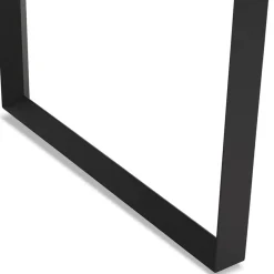 Grand bureau droit de direction 'GIMINI' en bois finition naturelle et métal noir