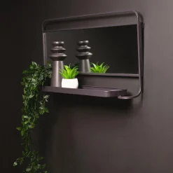 Grand miroir métal fusain COZY