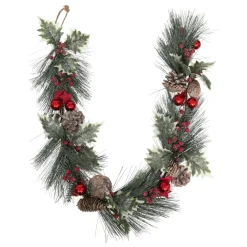 Guirlande de Noël branche décorations rouge