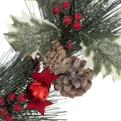 Guirlande de Noël branche décorations rouge