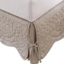 Housse cache-sommier en BOUTIS BAILLARG beige ficelle