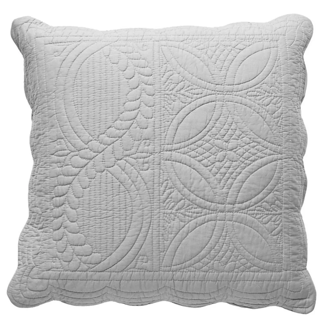Housse oreiller en coton boutis 65x65 - Perle